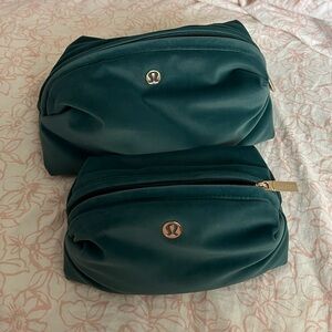 Lululemon Makeup Pouches - Jasper Green